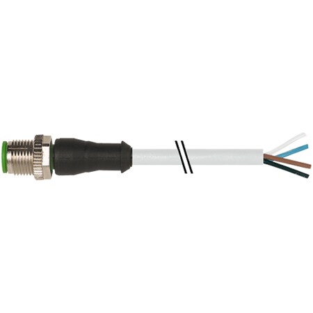Murrelektronik M12 male 0 Degree with cable, PVC 4x0.34 gy UL/CSA 0.1m 7000-12021-2140010